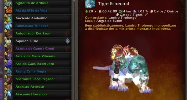 Conta World of warcraft 456 mount e tigre spectral