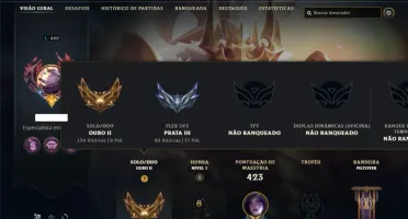 Conta ouro 2 com TODOS os champs e 117 Skins + 1300 RP