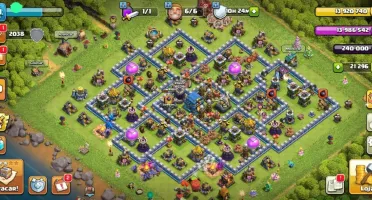 Cv 12 100% Full Com 6 Construtores - Clash of Clans