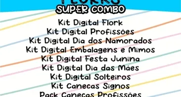 Pack Artes Digitais Bento Flork Pack Sublimação Super Combo