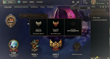 Conta De LoL Ouro V