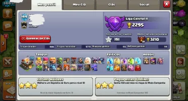 Clash of Clans cv 10 full troca de nome barato