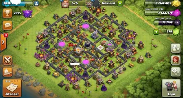Clash of Clans cv 10 full troca de nome barato