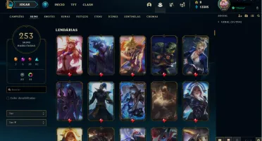 Conta LOL - Ouro 3 - 253 skins TODOS OS CAMPEÕES