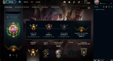 Conta LOL - Ouro 3 - 253 skins TODOS OS CAMPEÕES