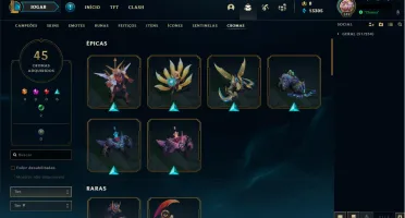 Conta LOL - Ouro 3 - 253 skins TODOS OS CAMPEÕES