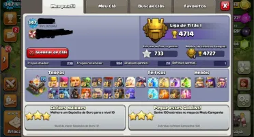 CONTA CLASH OF CLANS CV 11 TOTALMENTE MAXIMIZADA