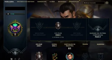 Vendo conta lol, lvl 33