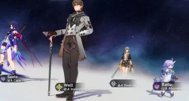 Honkai: Star Rail - LVL 35 com Seele (E1), Welt e Bailu.