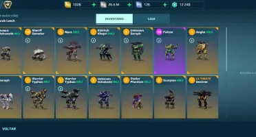 Conta WAR ROBOTS liga Campeão