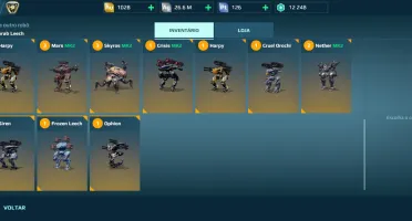 Conta WAR ROBOTS liga Campeão
