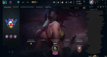 Conta LoL LVL  363 Com 150 skins e pequenas lendas