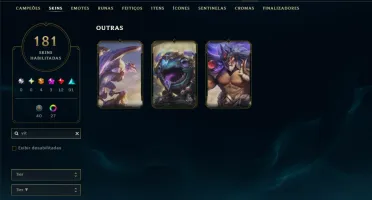 Prata 4 com TODOS os Champs e 181 Skins ( MID / ADC )