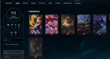 Conta prata 1 Full skins e champs