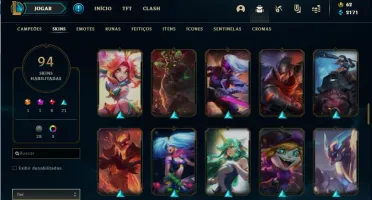 Conta prata 1 Full skins e champs