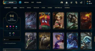 Conta prata 1 Full skins e champs