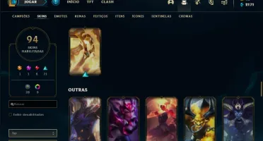 Conta prata 1 Full skins e champs