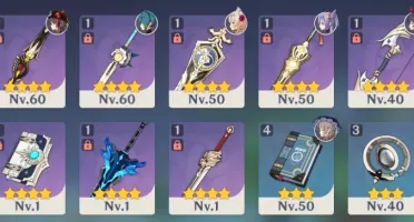CONTA HUTAO KEQING MONA + PERSONAGENS 4 ESTRELAS - AR 32