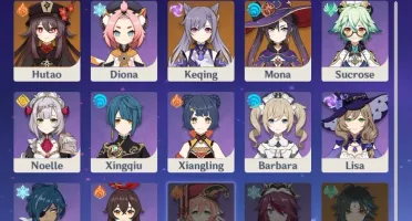 CONTA HUTAO KEQING MONA + PERSONAGENS 4 ESTRELAS - AR 32