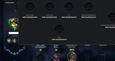 Unranked com TODOS os Champs e 105 Skins ( ADC / SUP )
