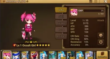 Reroll Summoners War lvl10 com Rica + Garo