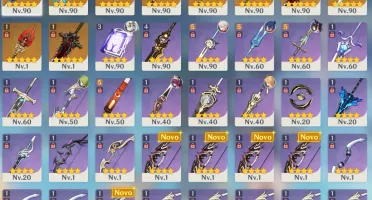 Conta Genshin impact AR 57 muitos 5* e armas 5*