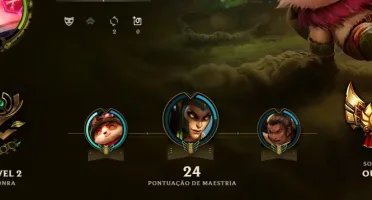CONTA GOLD 5 COM 9 PÁGINAS DE RUNA E 28 CAMPEÕES