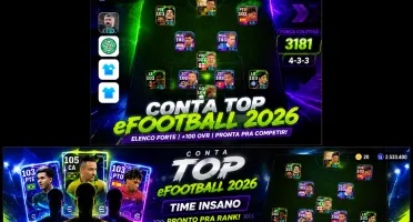 CONTA TOP eFootball 2026 🔥 3180 Força Coletiva | Time Insa