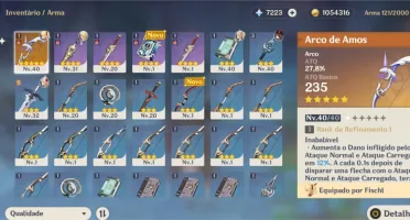AR 25 HuTao + arco de Amos + 7k gemas barato