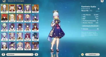 AR 51 - AYAKA, KLEE, BAAL, CHILDE, DILUC, ESPADA ÁSPERA