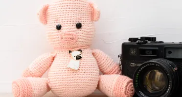 Porco com Pingente em Amigurumi