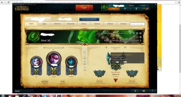Conta Platina 4 120 Campeões 30 Skins , 4 Pagina de runa