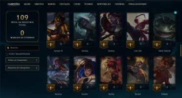 Mestre com 90 Champs e 19 Skins +1 Prestigio