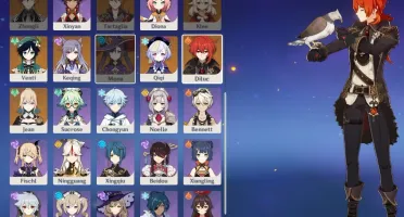 Conta Genshin AR53, com hutao + 7 personagens 5 estrelas.