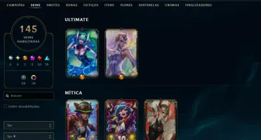 Conta League of Legends ... Todos os champs e bastante skins