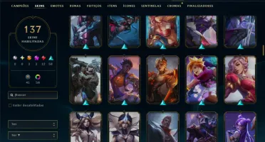 Prata 3 com 140 Champs e 137 Skins ( MAIN MID )