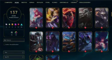 Prata 3 com 140 Champs e 137 Skins ( MAIN MID )