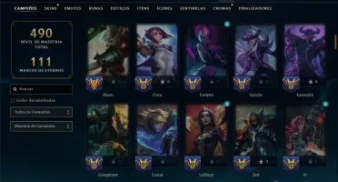 Prata 3 com 140 Champs e 137 Skins ( MAIN MID )