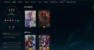 Prata 3 com 140 Champs e 137 Skins ( MAIN MID )
