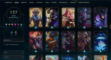 Prata 3 com 140 Champs e 137 Skins ( MAIN MID )