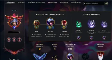 Conta Lol Mono Talon 1kk maestria e 661 Skins