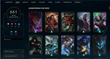 Conta Lol Mono Talon 1kk maestria e 661 Skins