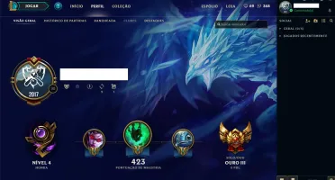 Conta no LOL Ouro 3