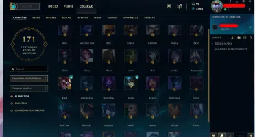 conta de lol 53 skins com kayle juiza