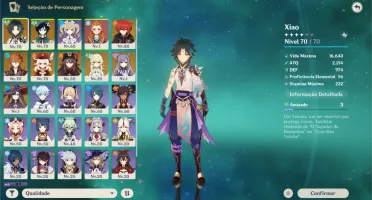 Conta Genshin Impact, 8 Personagens 5* + 3 Armas 5*