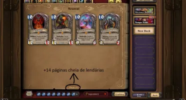 Hearthstone - Todas as aventuras + 79 lendárias + 10k de pó
