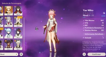 Conta Genshin Impact ar10 Yae Miko+Prova de Kagura+Ayaka