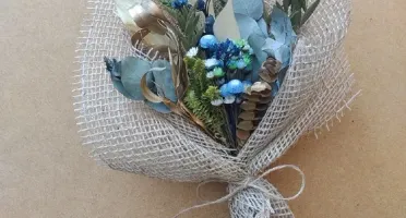 Mini Buque com Flores Desidratadas (25cm)