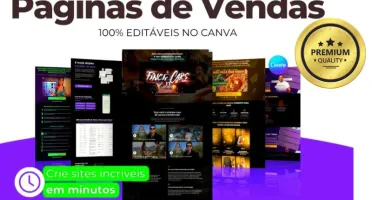 Páginas De Vendas 100% Canva - Modelos Premium Black