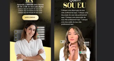 Páginas De Vendas 100% Canva - Modelos Premium Black